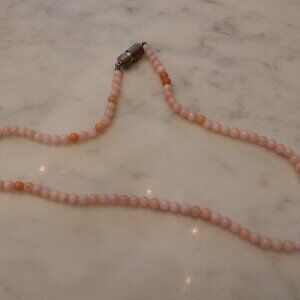 Pink Opal Bead Necklace
